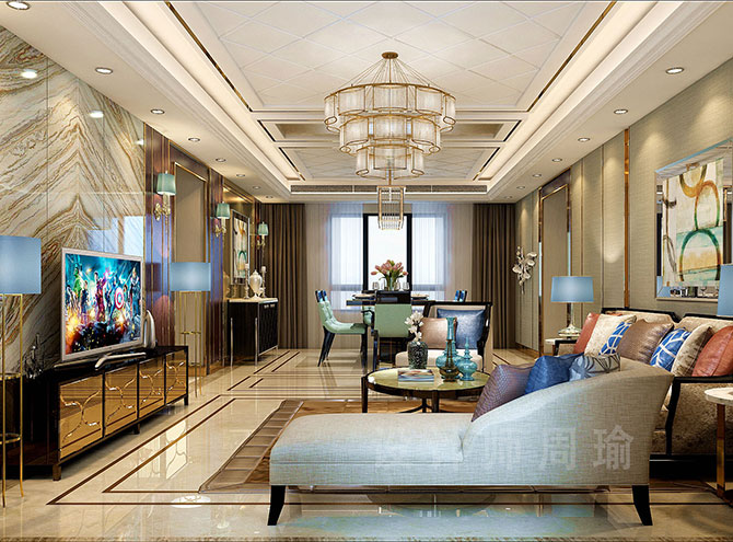 大鸡巴日b在线世纪江尚三室两厅168平装修设计效果欣赏